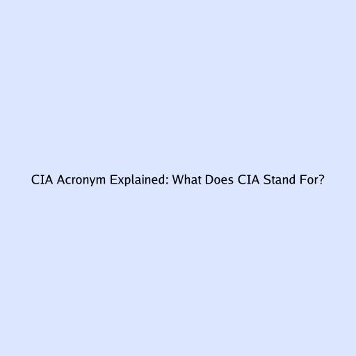 CIA